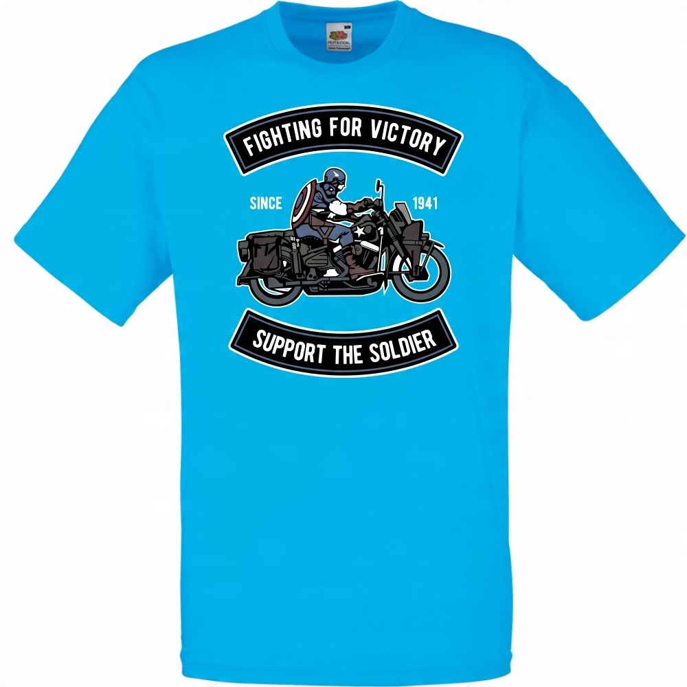 

Koszulka motor motocyklista wojsko XXL lazurowa