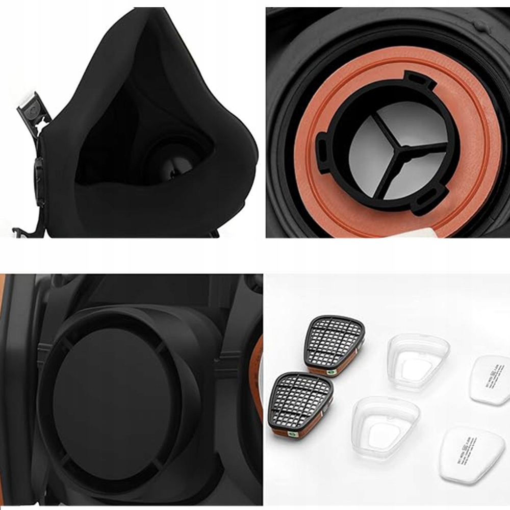 MASKA LAKIERNICZA PÓŁMASKA OCHRONA PRZED PESTYCYDAMI PYŁOWYMI + FILTRA Marka Bedee