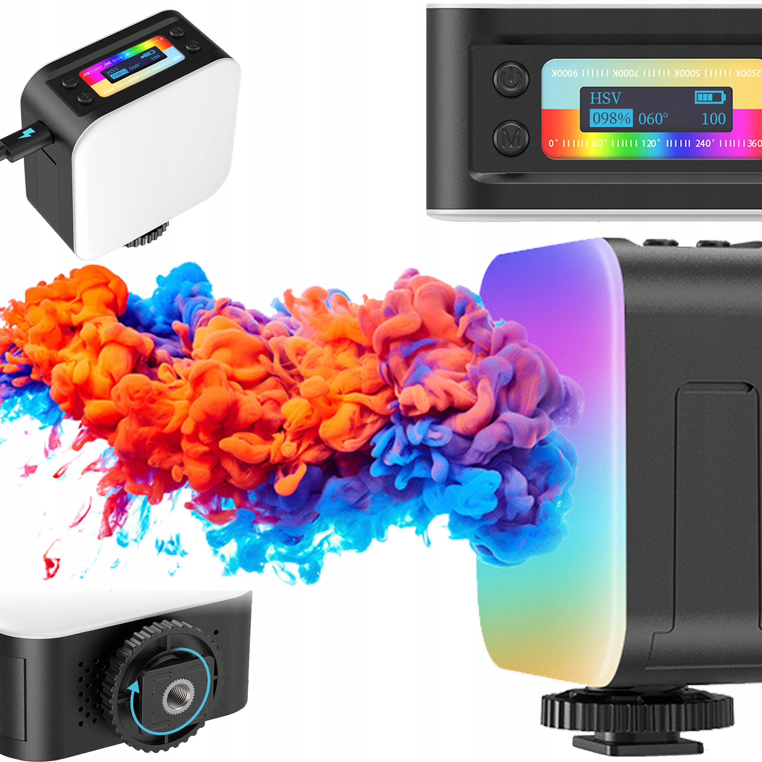 Lampa LED RGB Oświetlenie Ciągłe Aku 2000mAh Malowanie Światłem Efekty