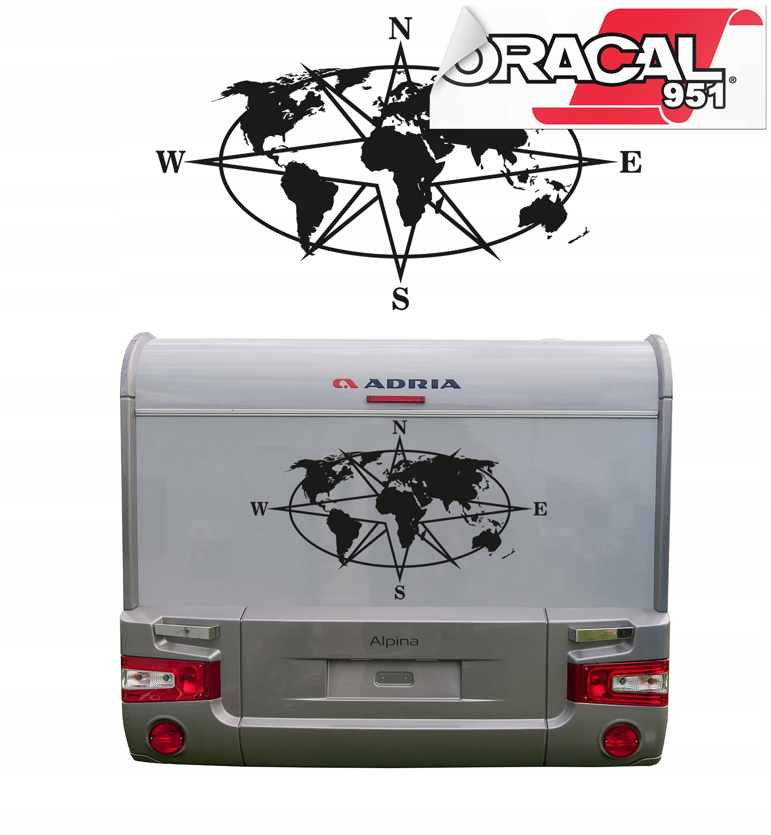 Наклейка для КАРАВАНА кемпинга 73X44 см