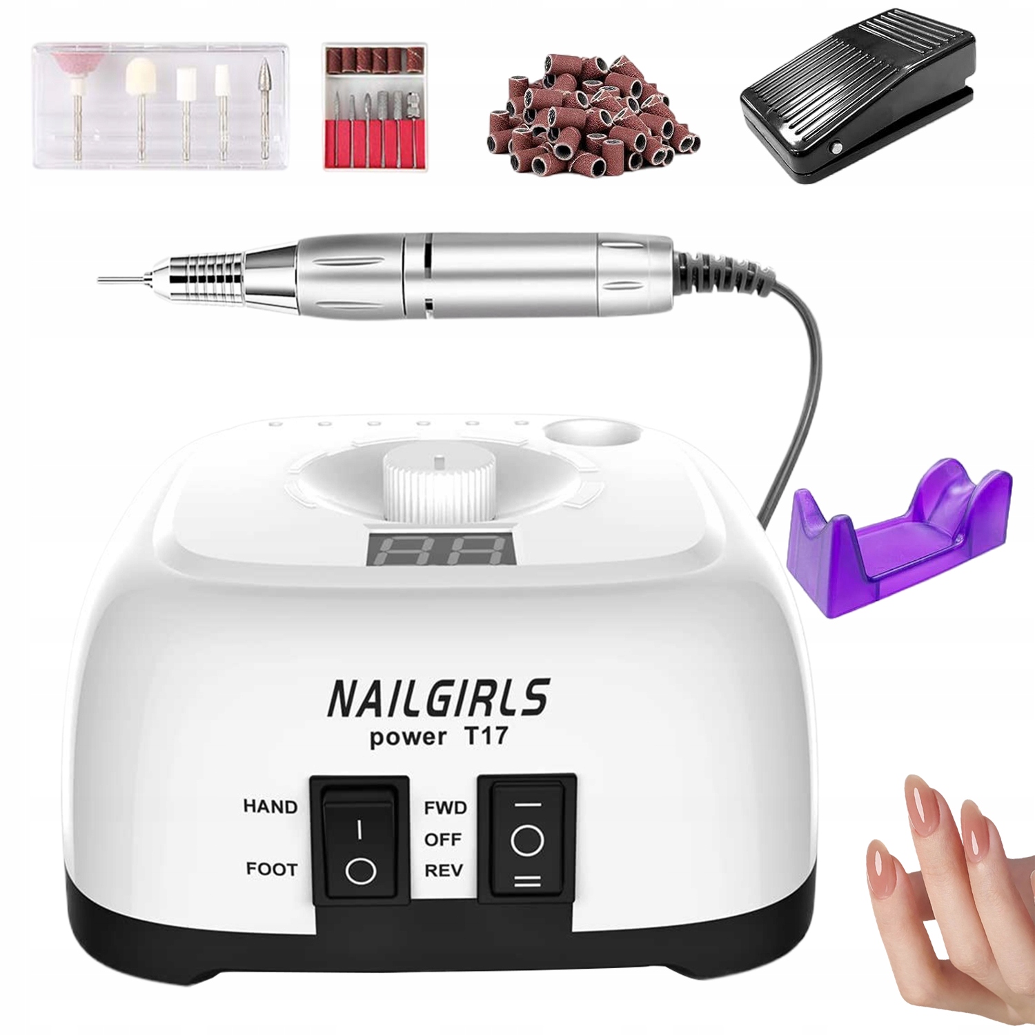 11V1 Přenosná Bruska Na Nehty Manikúra Pedikúra Sada 220V