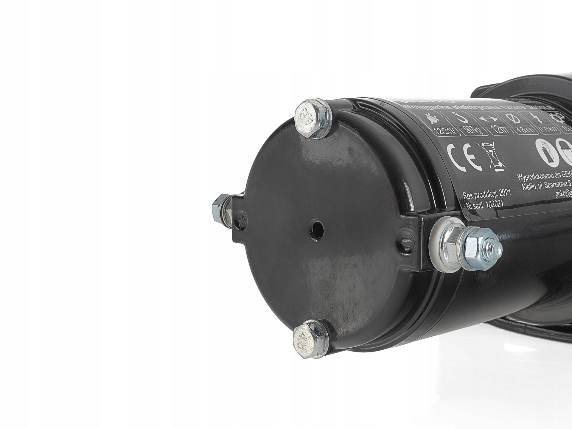 WYCIĄGARKA WCIĄGARKA AKUMULATOROWA do AUTA Quada PŁUGA 12V 2000LBS + PILOT Model G81701