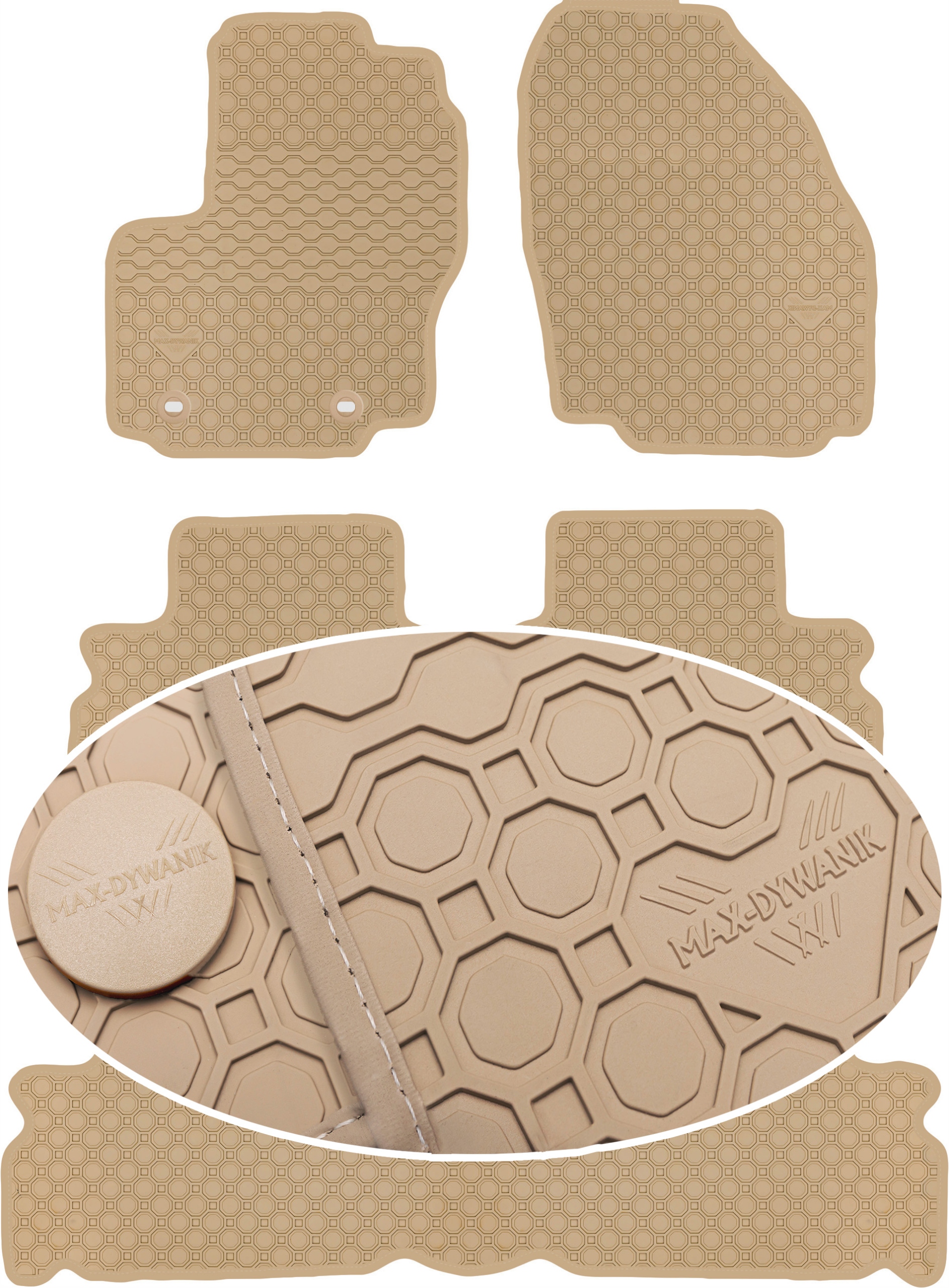 Ford S-Max I 7os 2006-2010 Koberce Béžové