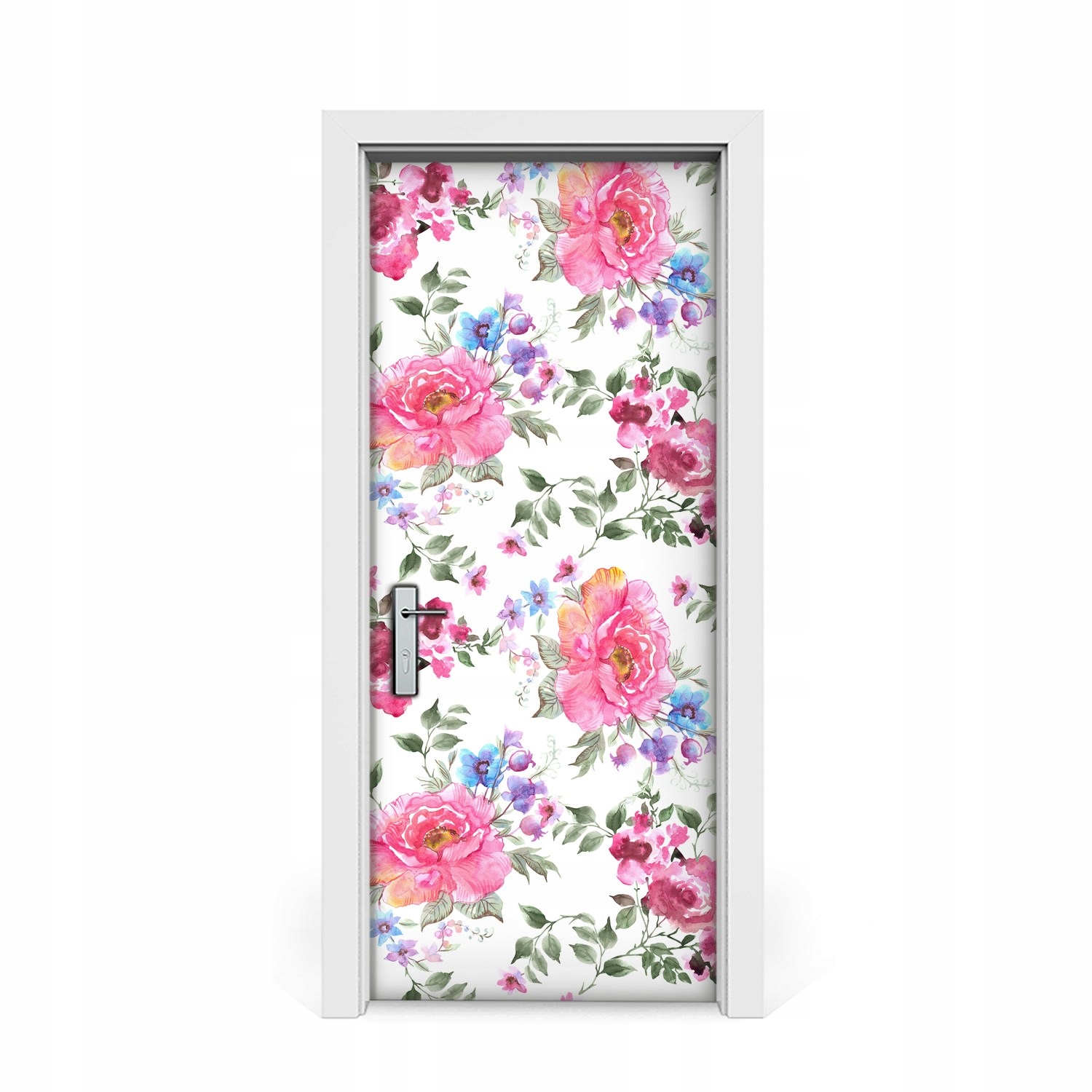 

Naklejka na drzwi okleina Akwarela Róże 85x205