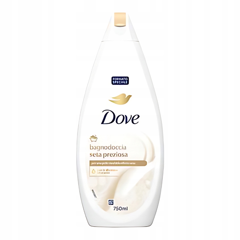 DOVE SETA PREZIOSA – PŁYN DO KĄPIELI Z EKSTRAKTEM Z JEDWABIU 750 ml