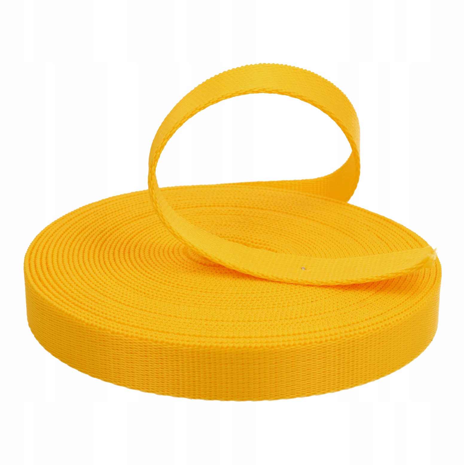 Popruh 20mm Hladká tloušťka 2mm Polypropylen 50 metrů Žlutá