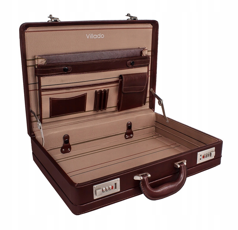 NESESER TECZKA AKTÓWKA DYPLOMATKA brązowa skórzana EAN (GTIN) 5903802122732