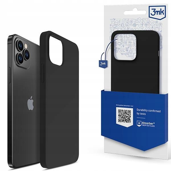 Etui silikonowe 3MK do iPhone 12/12 Pro 6,1" czarne