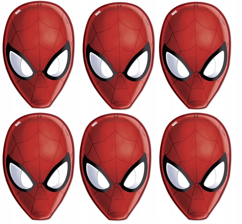 

Maski papierowe Spiderman 6 sztuk Urodziny