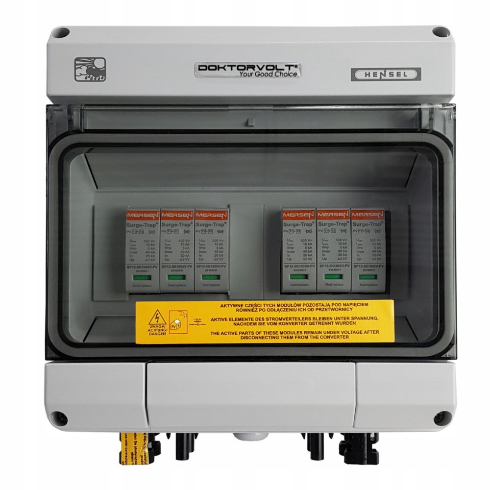 Solární fotovoltaický rozvaděč Pv DC 1000V T1 T2 40kA 2-pólový IP65