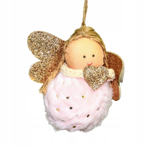 

Ozdoba Choinkowa Aniołek Różowy 9X8X4 CM