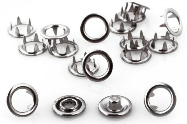 Cvoky druky kovové 10,5mm/1440ks stříbrné S105N141