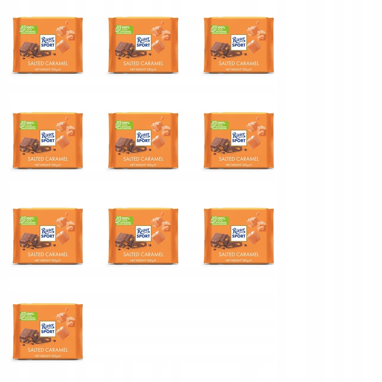 10 x 100 g Ritter sport salted caramel Karton