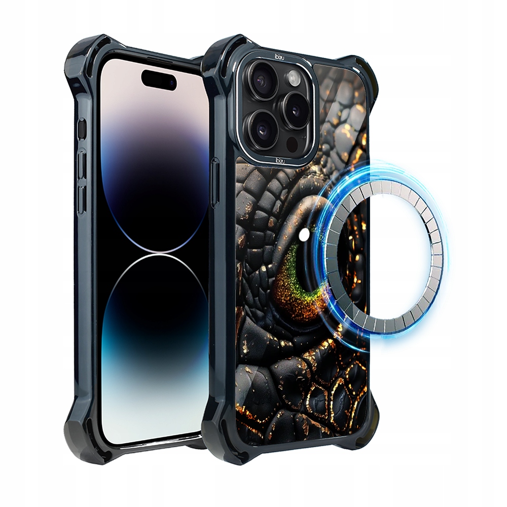 Pouzdro iPhone 14 Pro Ibizu DropGuard Ultra s MagSafe, Amber Dragon