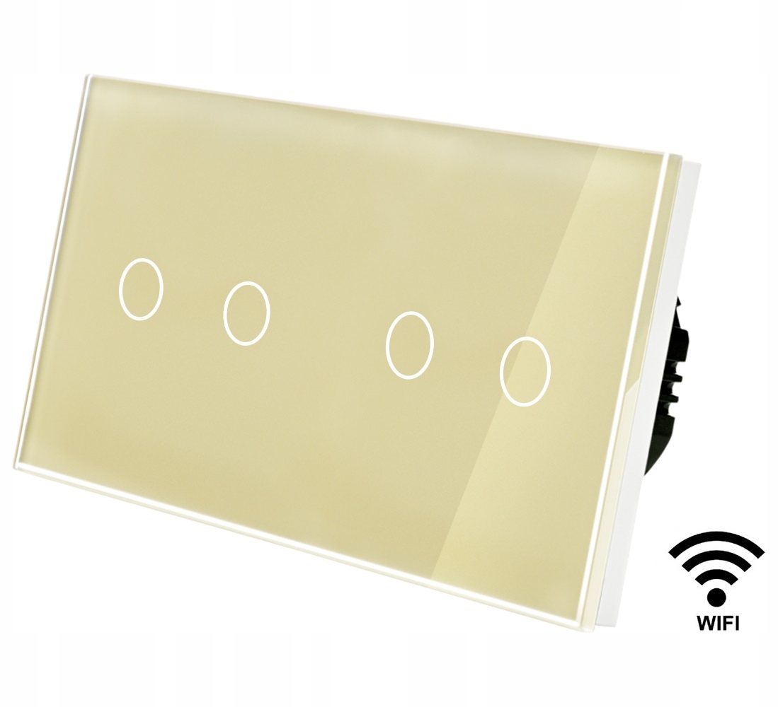 

Włącznik Dotykowy Poczwórny 2P+2P Tuya Wifi Bez N