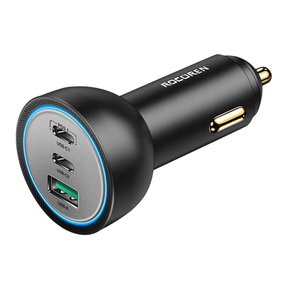 Rychlá automobilová 165W Usb-c 3 porty Rocoren MotionCharge
