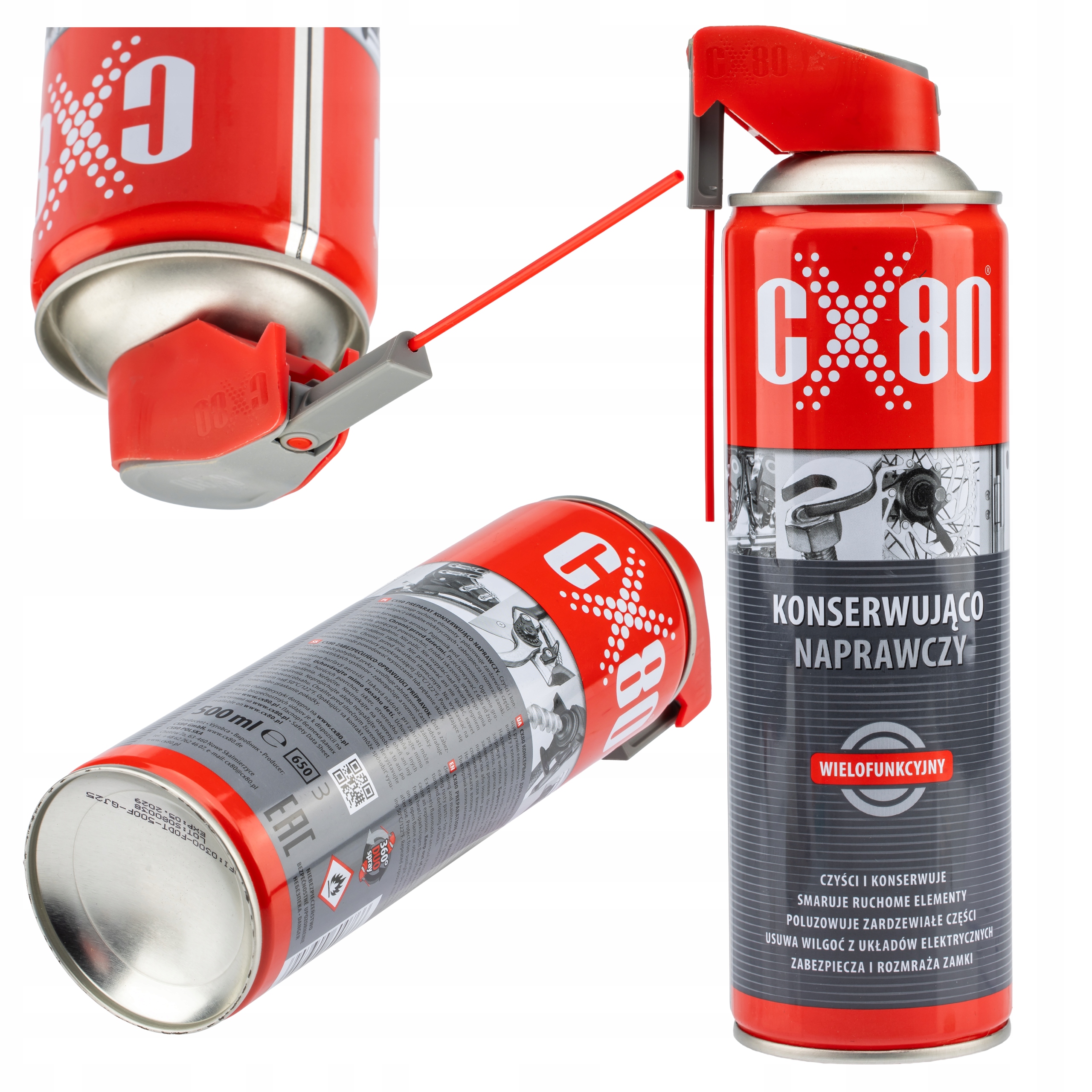 Płyn Konserwacyjno-naprawczy Duo-spray 500 ML Ochrona Przed Korozją CX-80