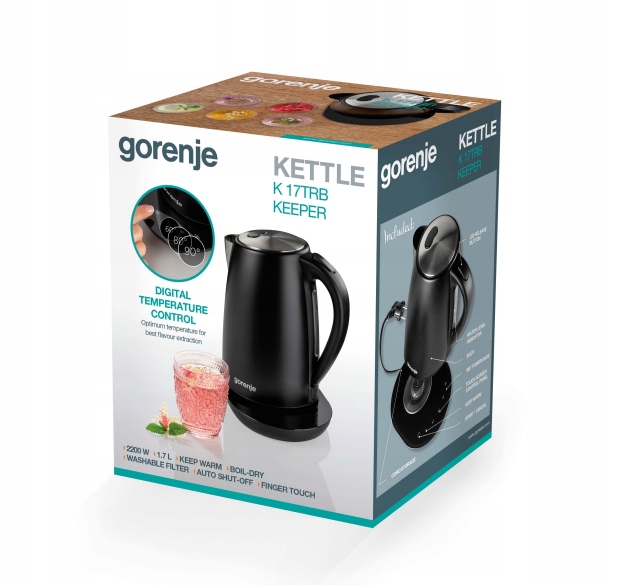 Czajnik Gorenje K17TRB Regulacja temperatury 1,7L
