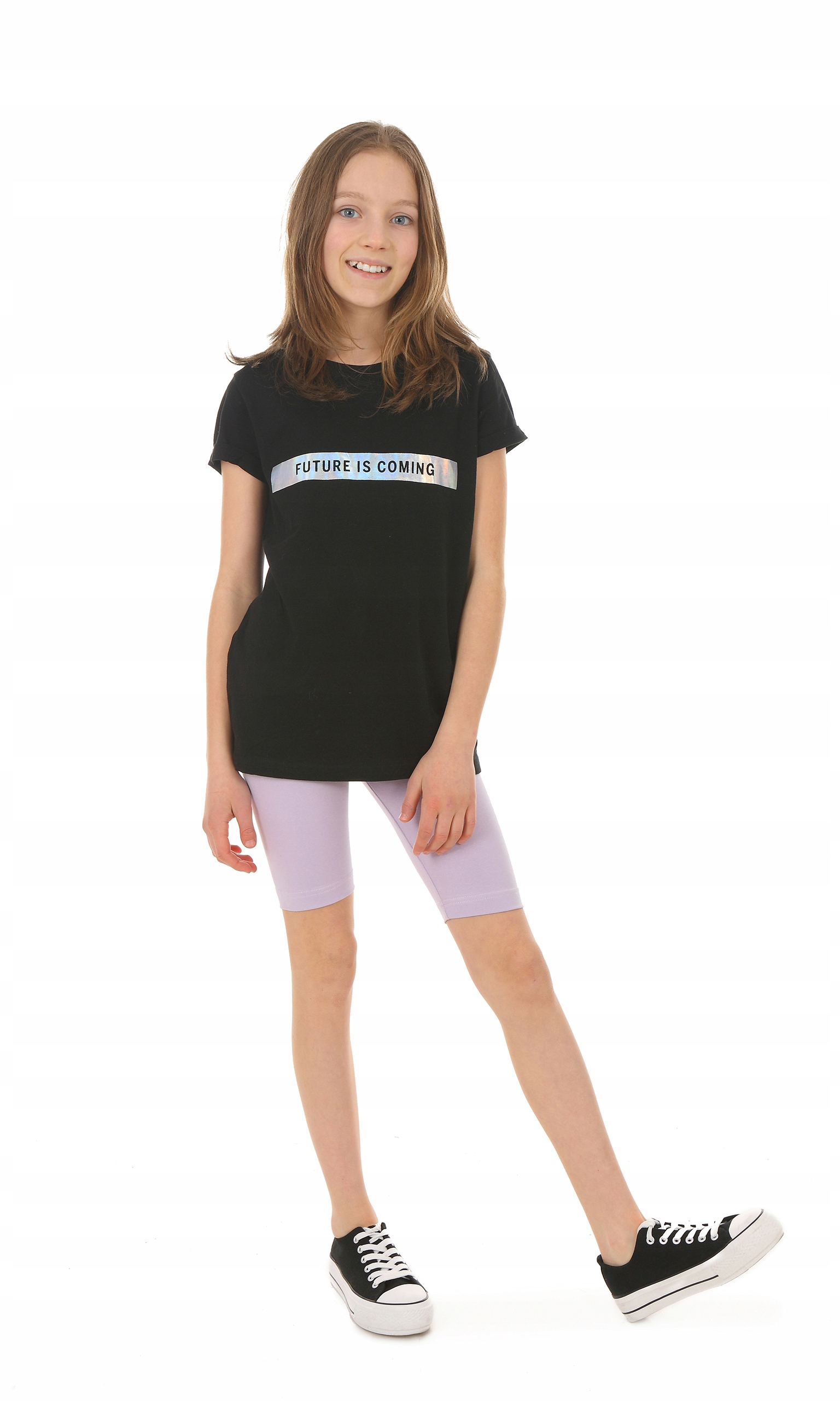 

Krótkie legginsy, Kolarki 140-146 Liliowy