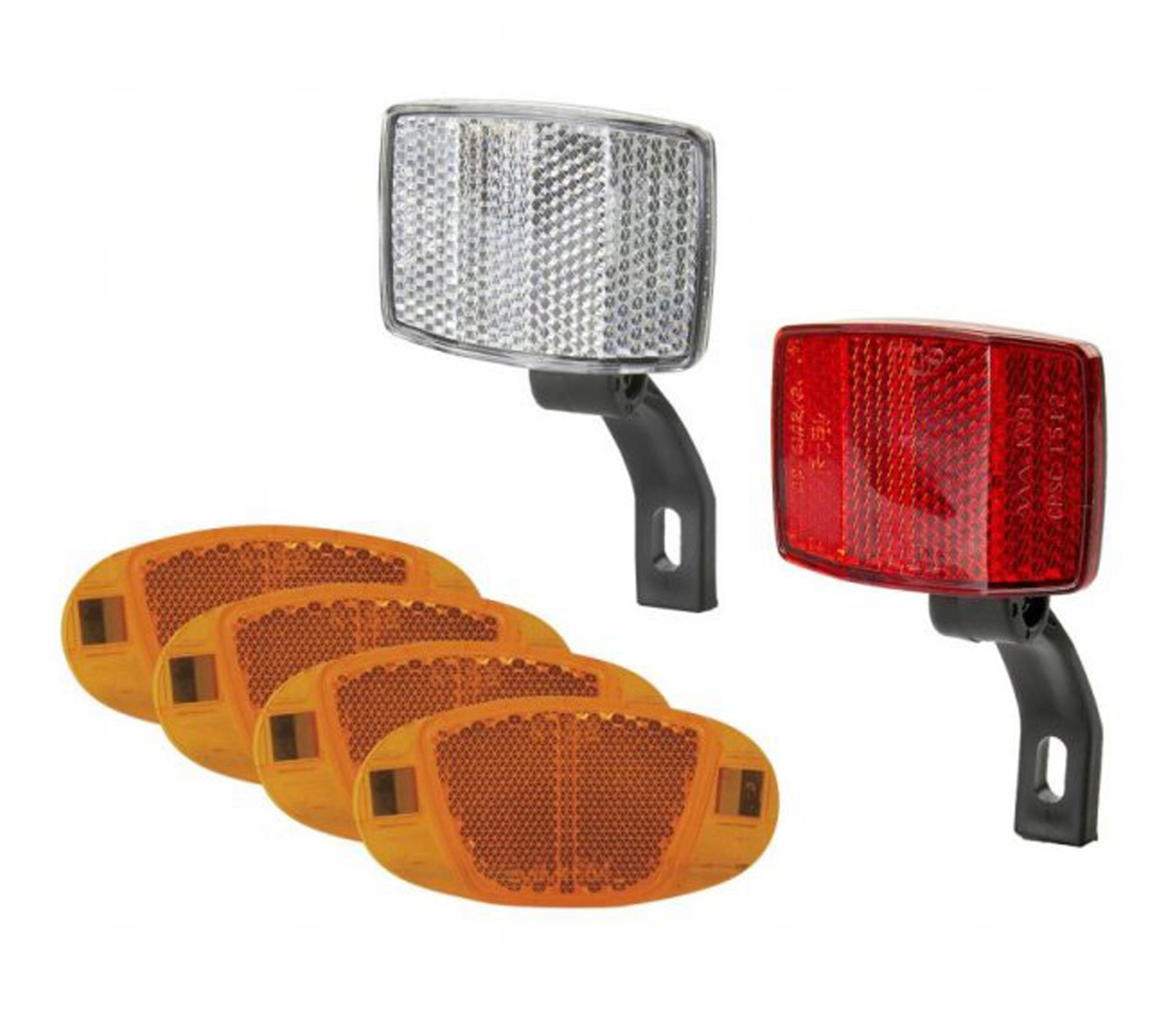 ODBLASKI ODBLASK ROWEROWY TYŁ + PRZÓD + SZPRYCHY