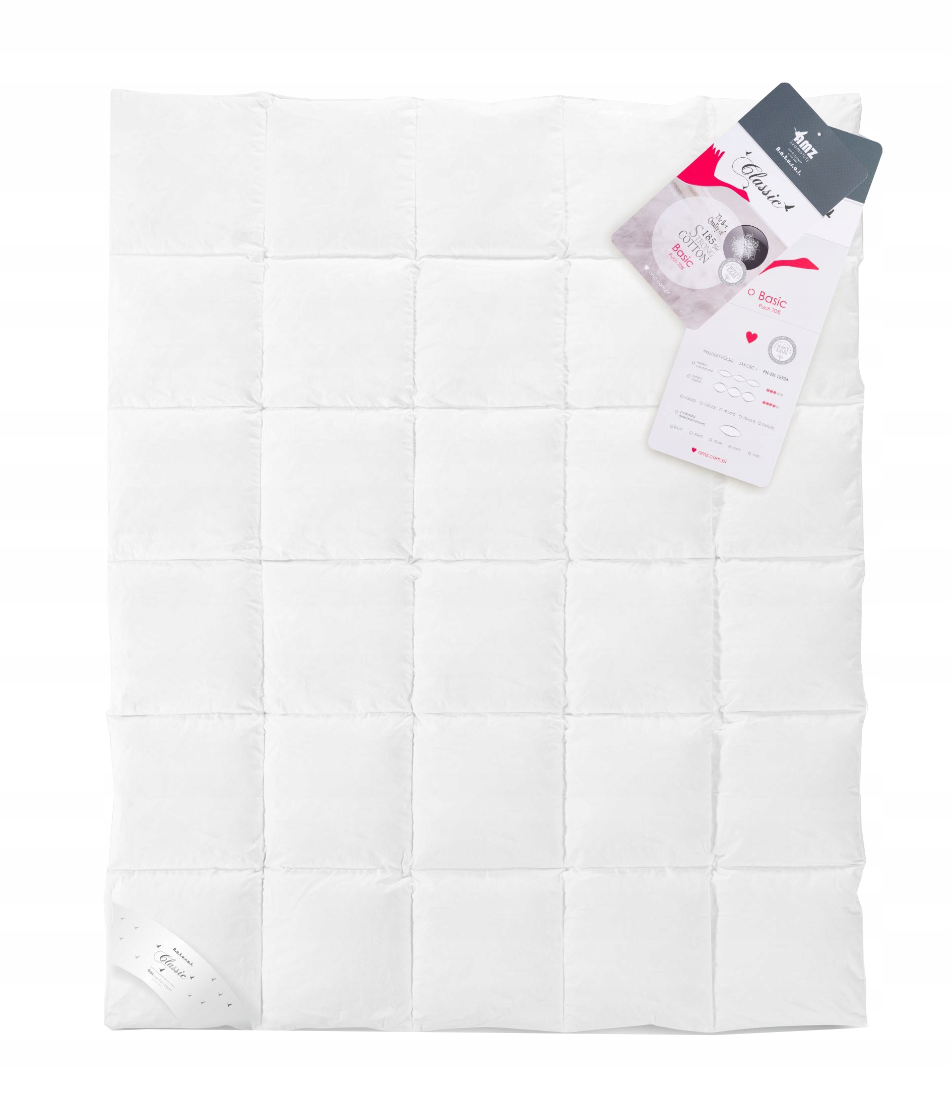 

Kołdra 200x220 letnia Basic+ Amz puch bawełna