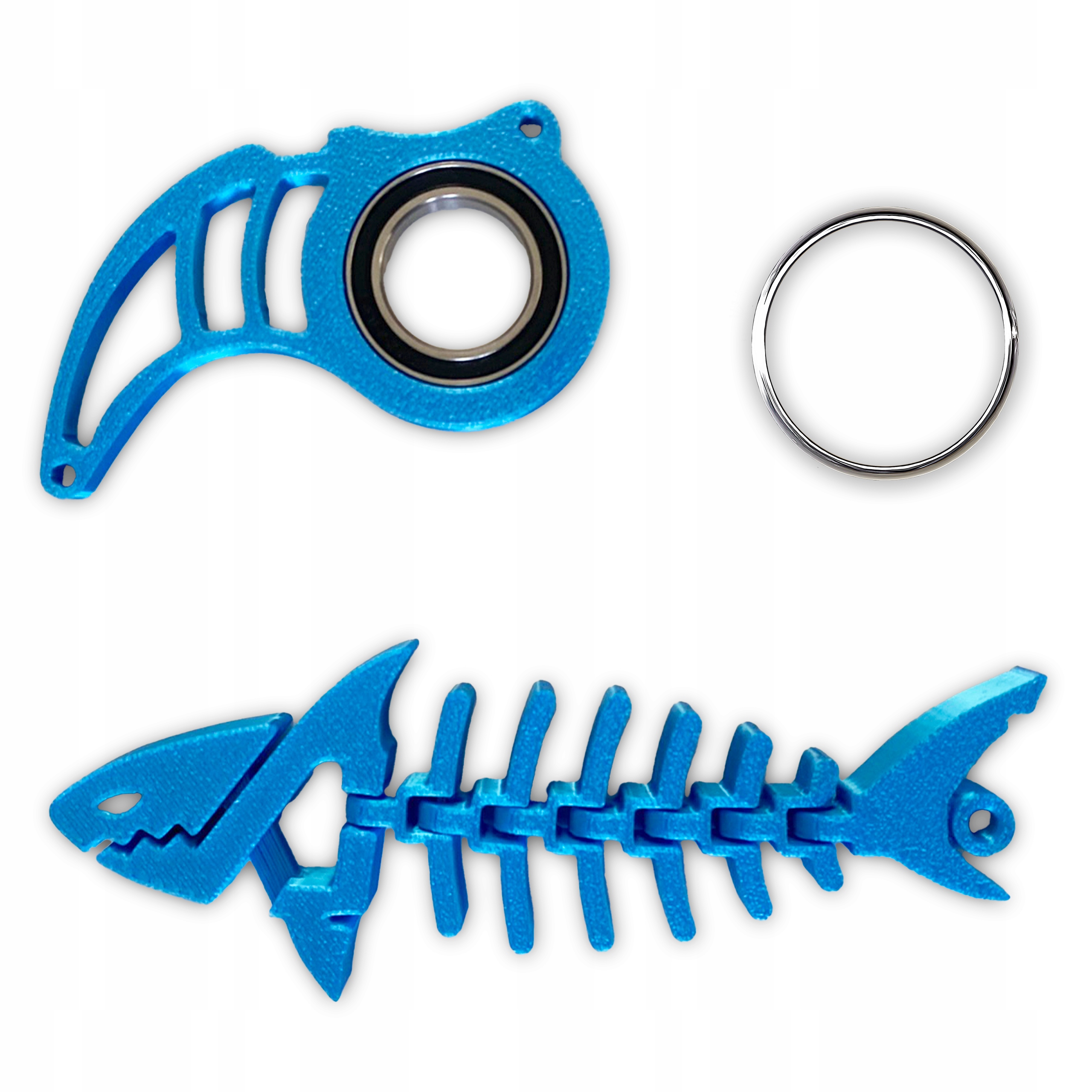 Brelok do Kluczy KEYRAMBIT KEYSPINNER karambit spiner JASNONIEBIESKI FROZEN