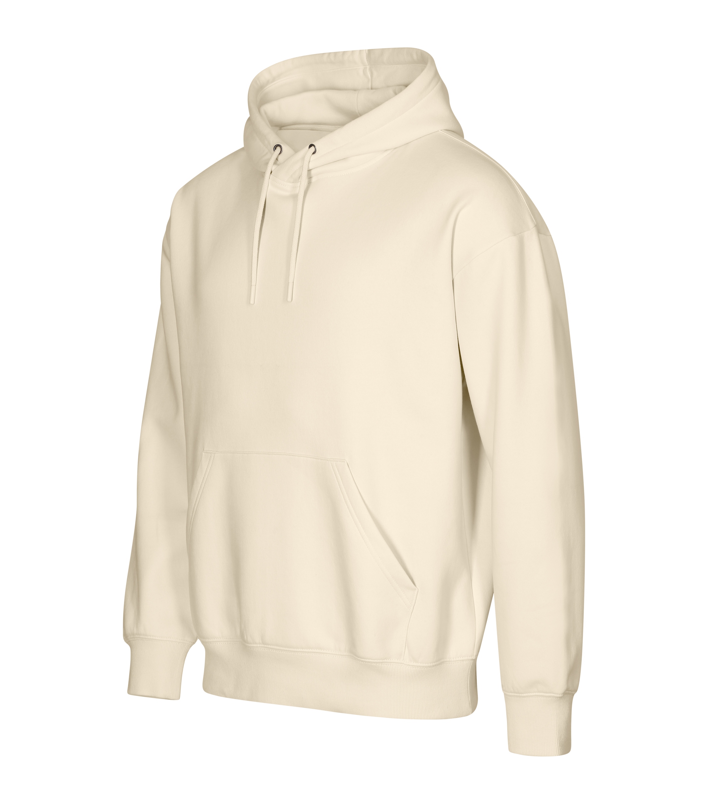 Mikina s kapucí mandlová kapsa klokanka bavlna organická -xs