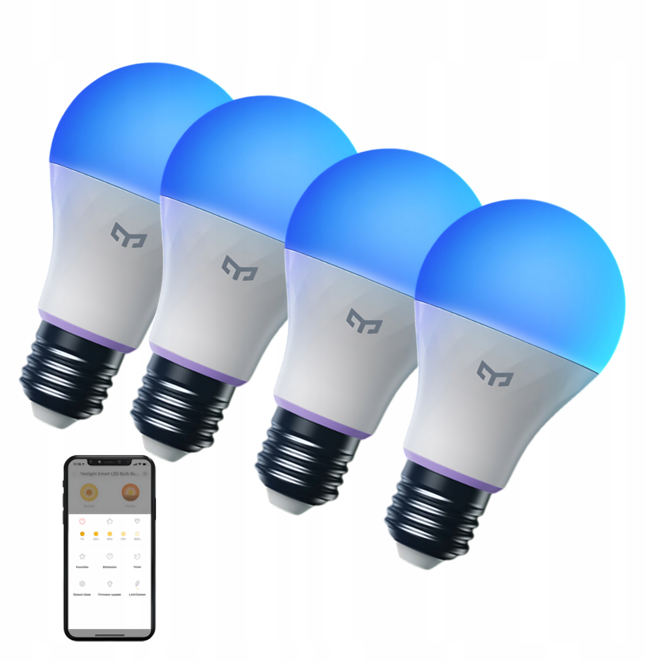 Inteligentní žárovka Yeelight W4 E27 Žárovky Smart 4 kusy Sada barevných