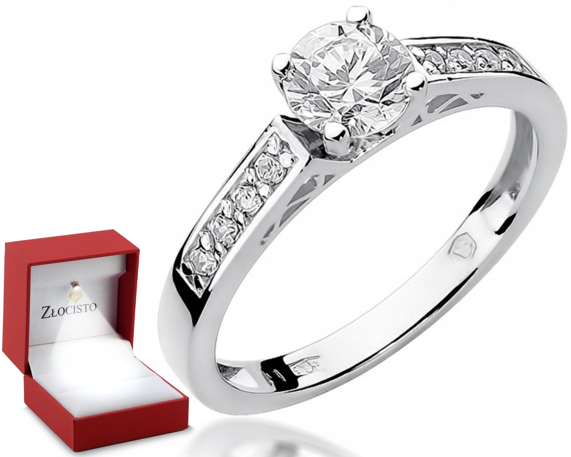 Prstýnek s brilianty 0,42 ct Gravírování Bonus