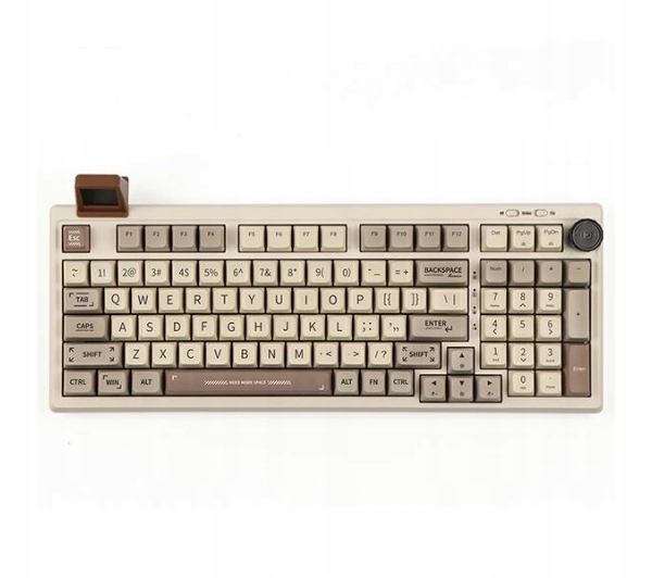Klawiatura mechaniczna Epomaker RT100 Ansi Wisteria Linear Switch Beżowa
