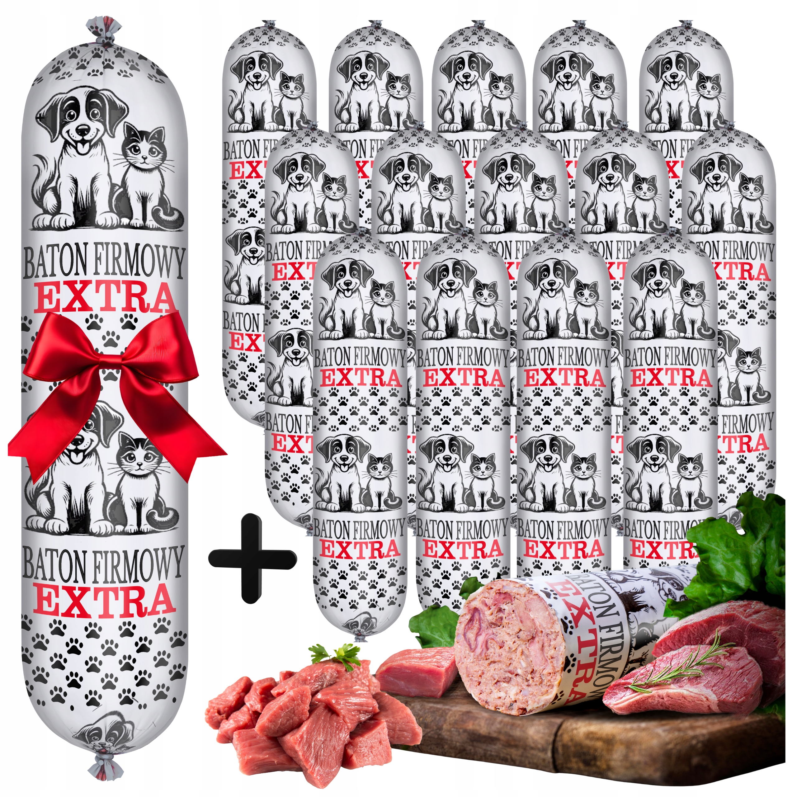 Karma Dla Psa Mokra Baton Firmowy Azor Premium Extra Mięsna 14 1 Kg