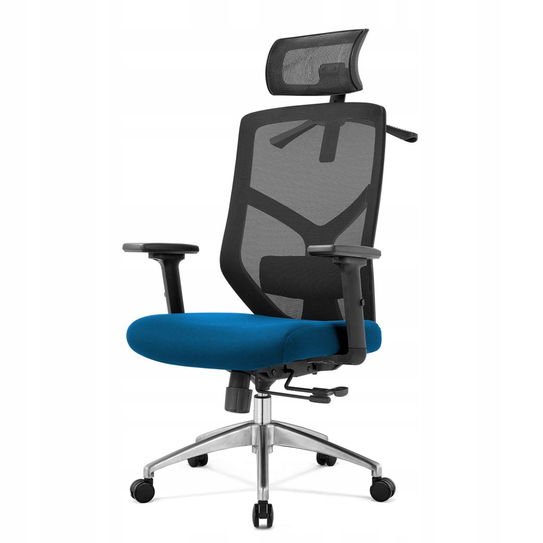 Angel Rosa Fotel Biurowy Ergonomiczny Niebieski Komfortowy Solidny
