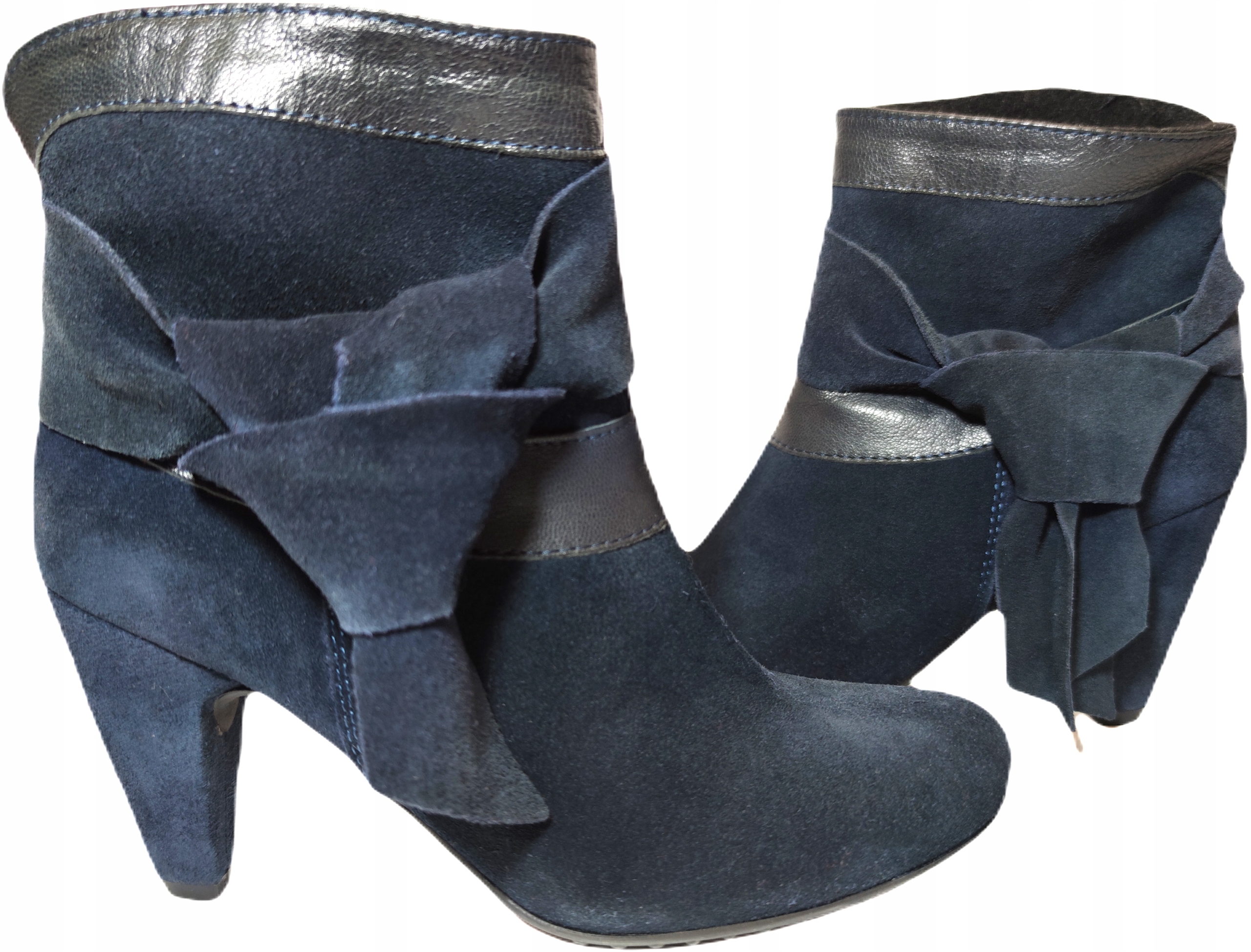 Kotníkové Boty Semišové kůže Venezia 1213 námořnická modrá r37