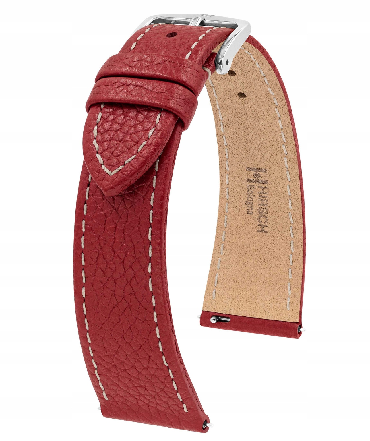 Elegantní Vínový Kožený Řemínek Pro Hodinky Hirsch Bologna M 18 mm