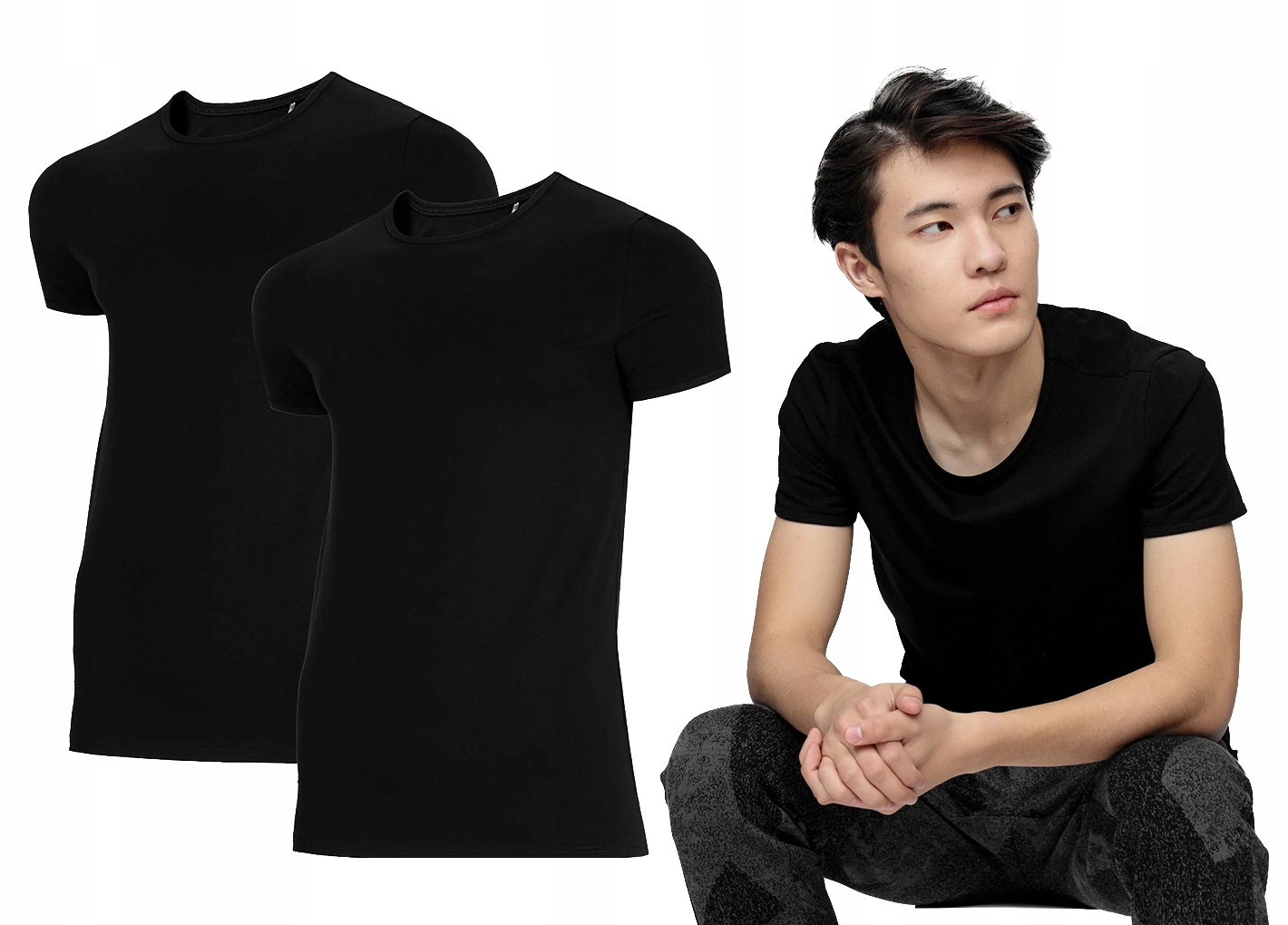 

4F T-shirt Zestaw Koszulka Męska 2 Sztuki TSM011