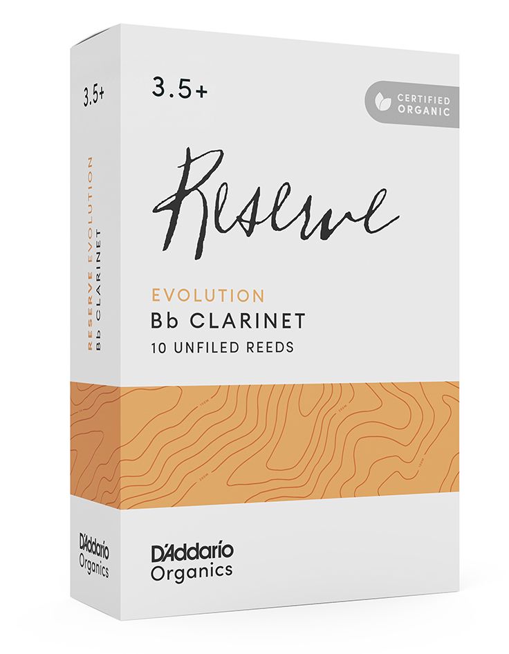 Plátky pro klarinet Evolution Reserve DAddario č. 3.5 Plus 10 ks