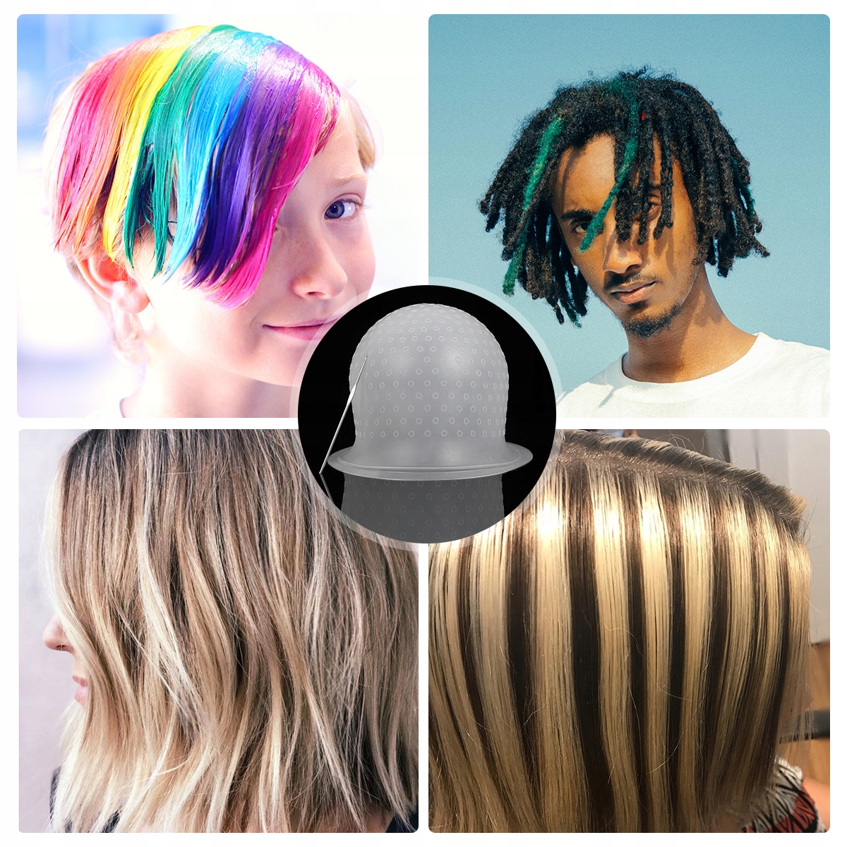 KOLORYZACJA WŁOSÓW CAPKA SILIKONOWA ROZŚWIETLACZ EAN (GTIN) 6974760977534