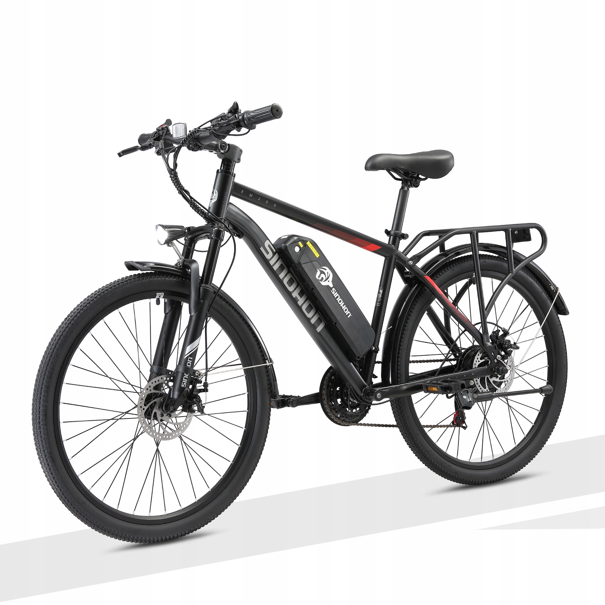 Sinohon EM200 Zadní nosič Elektrický bicykl Peak 750W 48V12.5Ah 45km/h 21 rychlostí