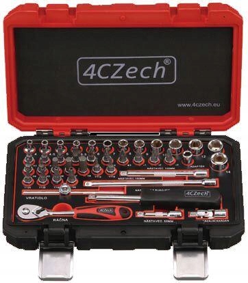 4CZech gola sada 1/4" 4-14mm račňa 72 zubov, 42ks 4CZ-146-42