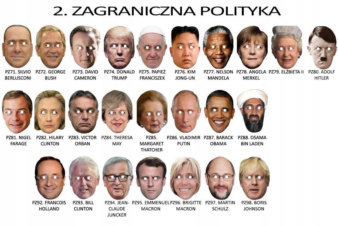 

Maska Obama Clinton Elżbieta Osama Bush Wodoodporn