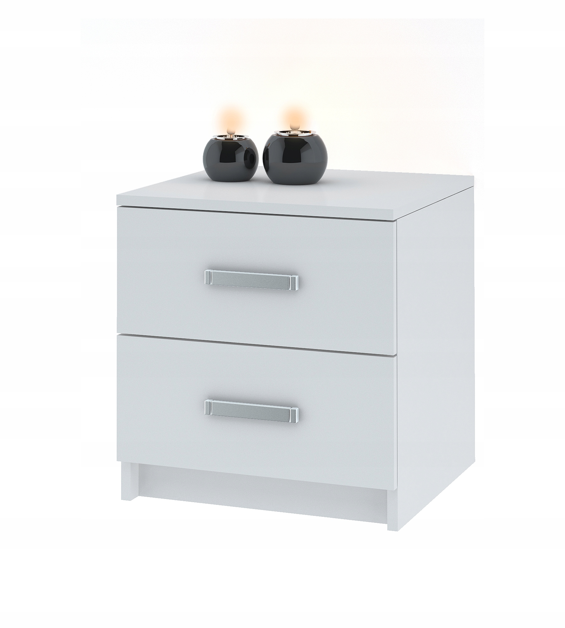 SZAFKA NOCNA BIAŁA 2SZUFLADY MAT 42cm 2s LOFT Meble-Craft
