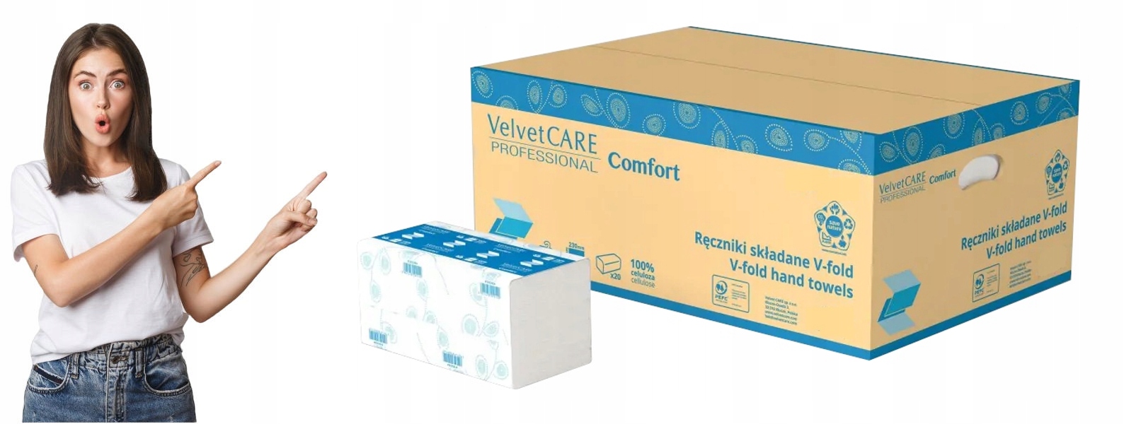 Levně Ručník Zz bílý Velvet 23/23 celulóza 2W [3000]