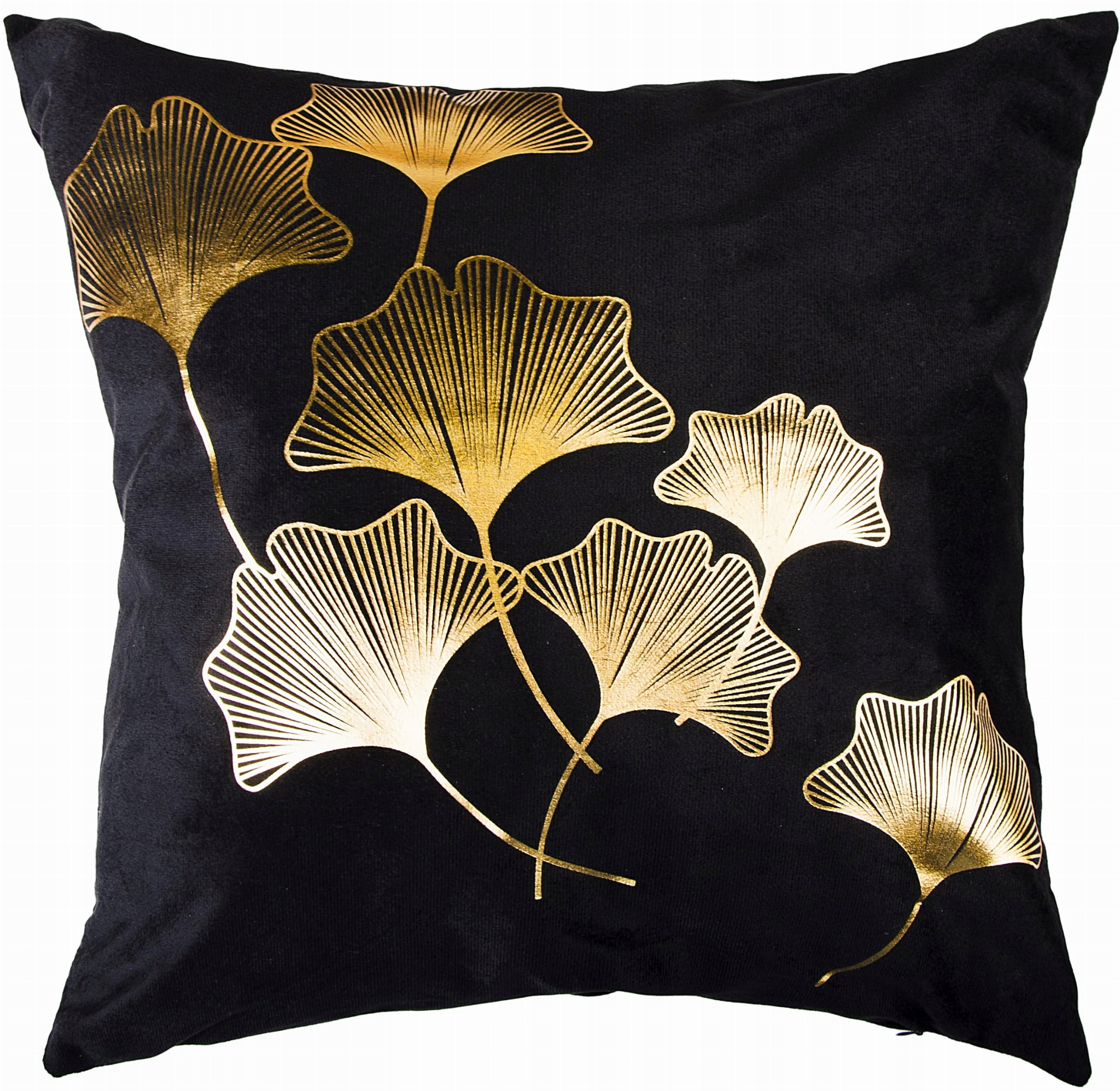 

Czarna Poszewka Dekoracyjna Złote Kwiaty 40X40
