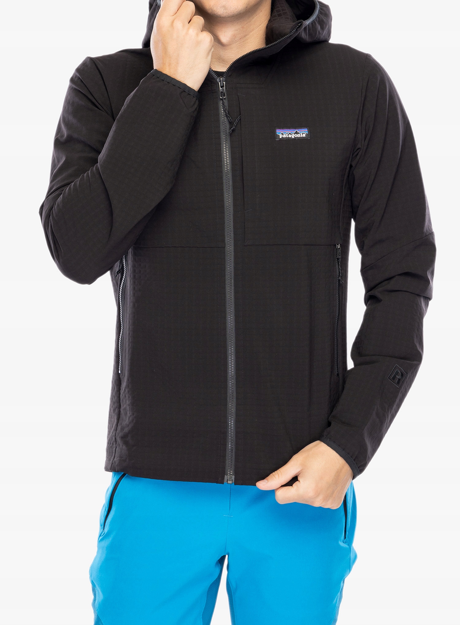 Softshellová bunda Patagonia R1 TechFace Hoody černá S