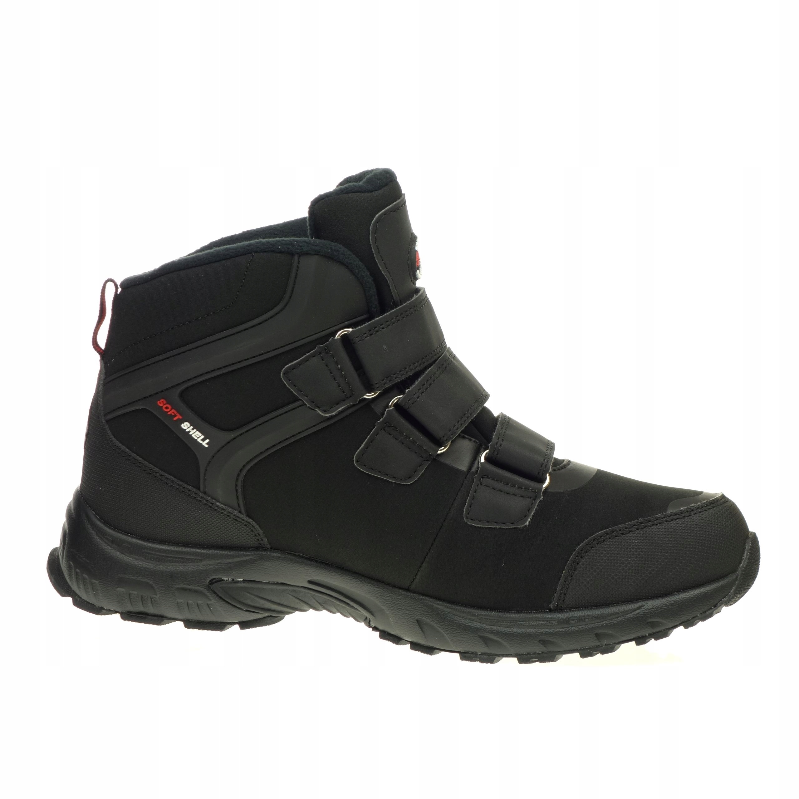 Buty Męskie Zimowe Trekking AMERICAN SoftShell Rzepy Outdoor Śniegowce 42 Wysokość wysokie