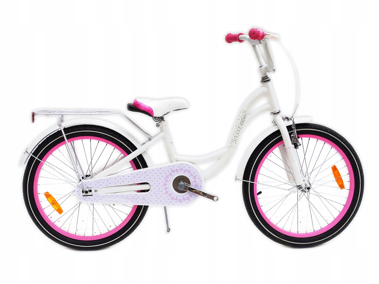 Rower Dziecięcy 20 Storm Biało -różowy Dla Dziewczynki