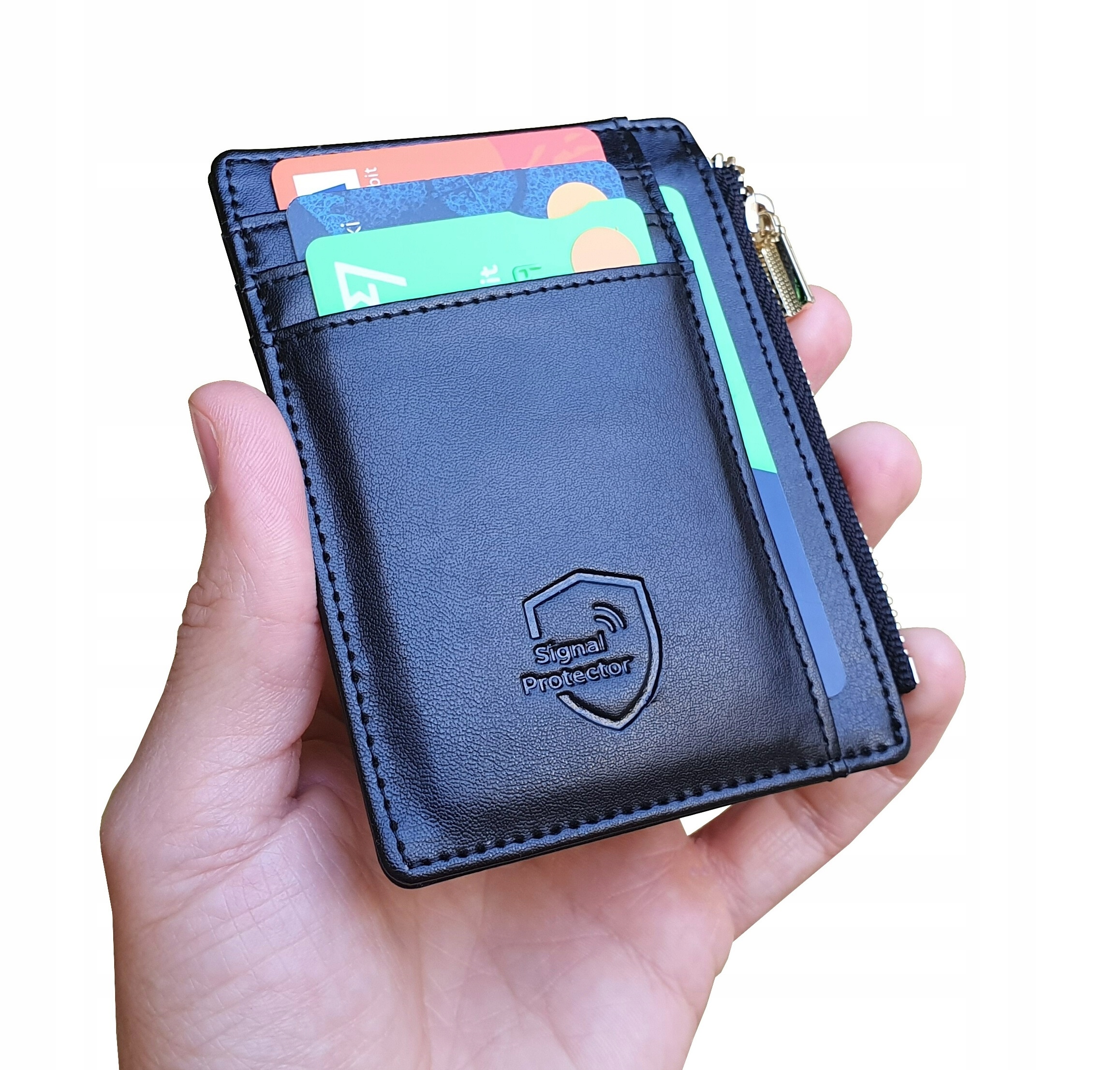 

Mały Portfel Skórzany Etui Na Karty z ochroną Rfid