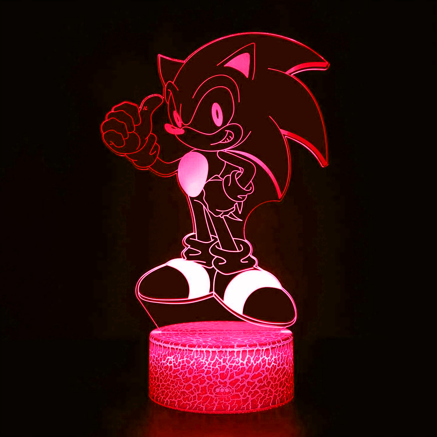 Lampka 3D nocna led usb + pilot na prezent Sonic Bohater Sonic the Hedgehog