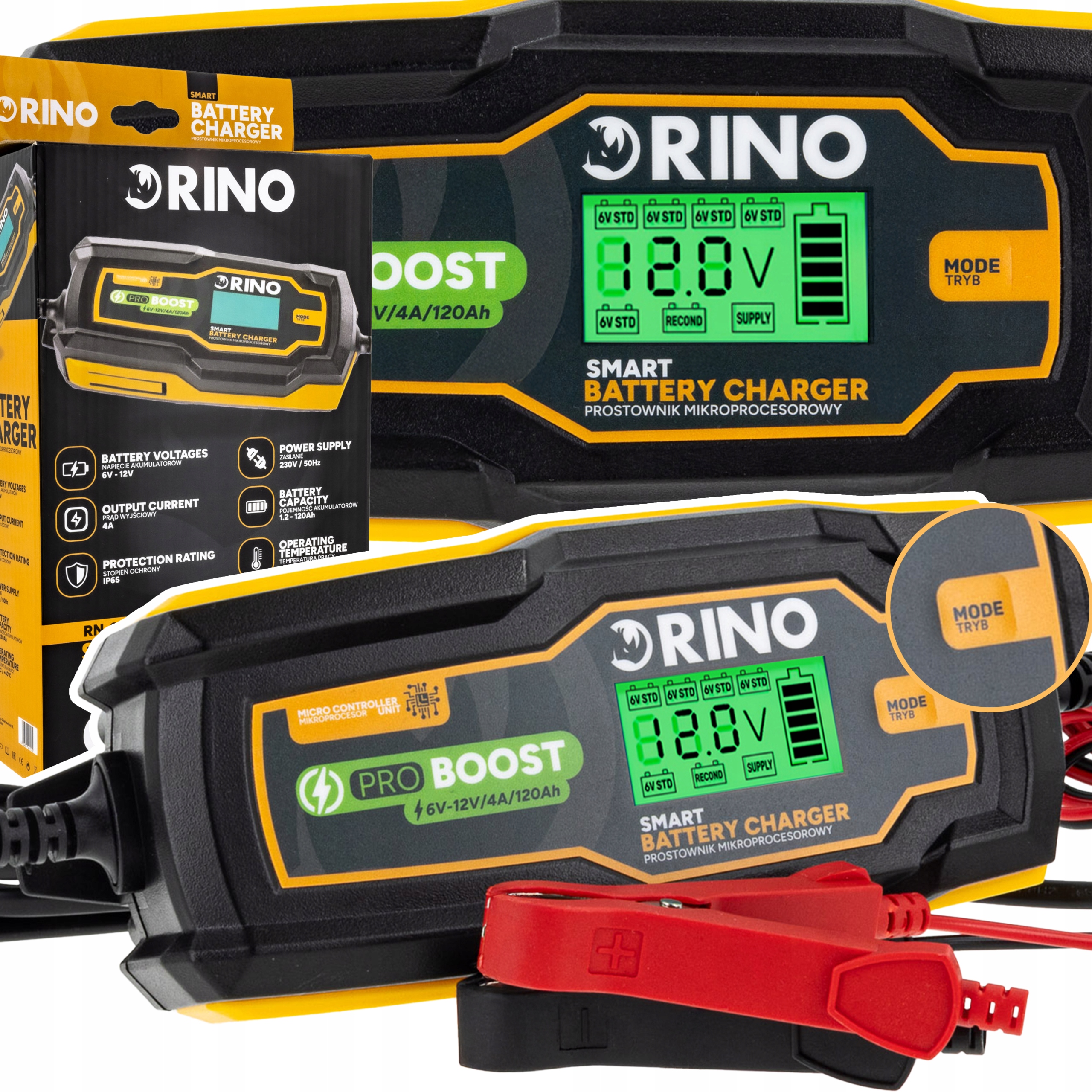 Automatický Usměrňovač, Mikroprocesorový Nabíječ 6-12 V Rino 120AH