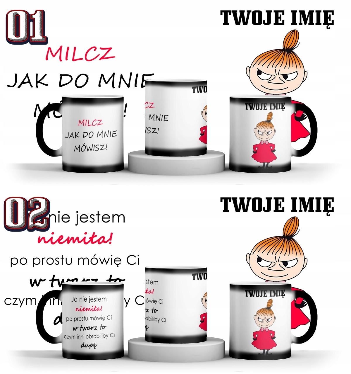 MAGICZNY KUBEK MAŁA MI + IMIE + KARTONIK Marka Resolid